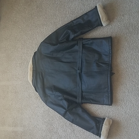 The Connection New York Genuine Leather Jacket, Faux Fur Lined, Size Small - Picture 2 of 10